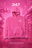 Malcriado Cotton Oversized Hoodie Pink/White