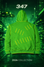 Malcriado Cotton Oversized Hoodie Green/Yellow